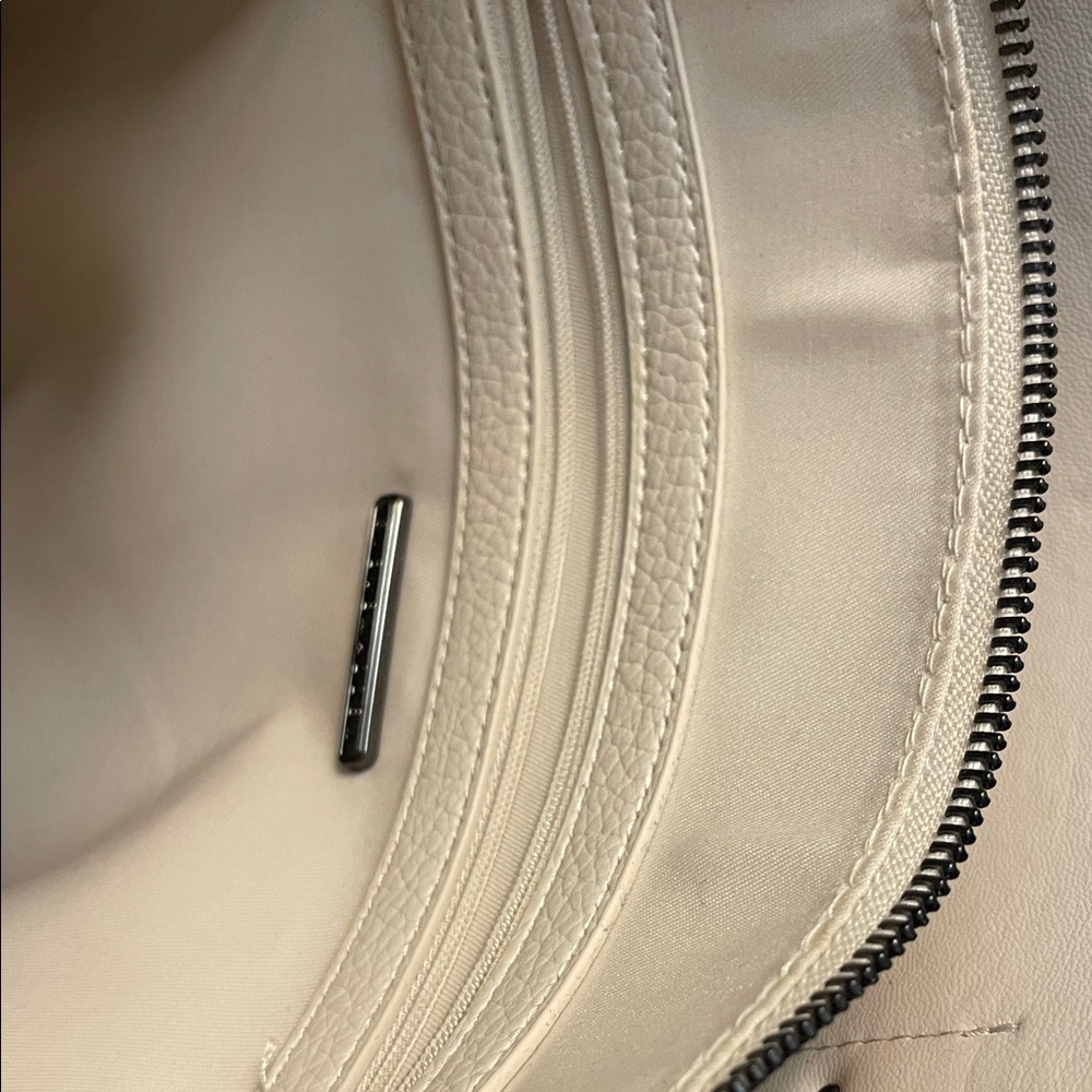 Steve Madden Buttery Soft Cream Purse Bag Tote with Buckle Accents - Picture 8 of 10